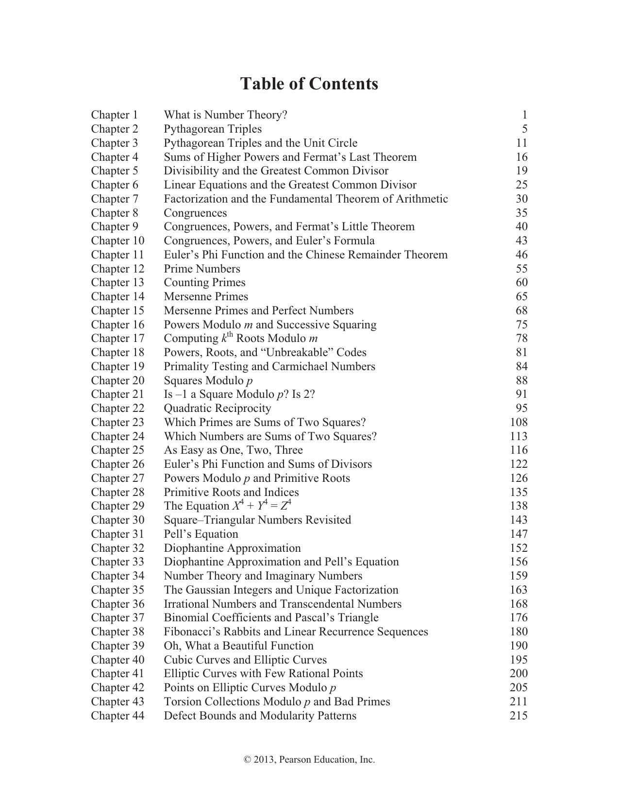 Instructorâs Solutions Manual for A Friendly Introduction to Number Theory by Joseph H. Silverman