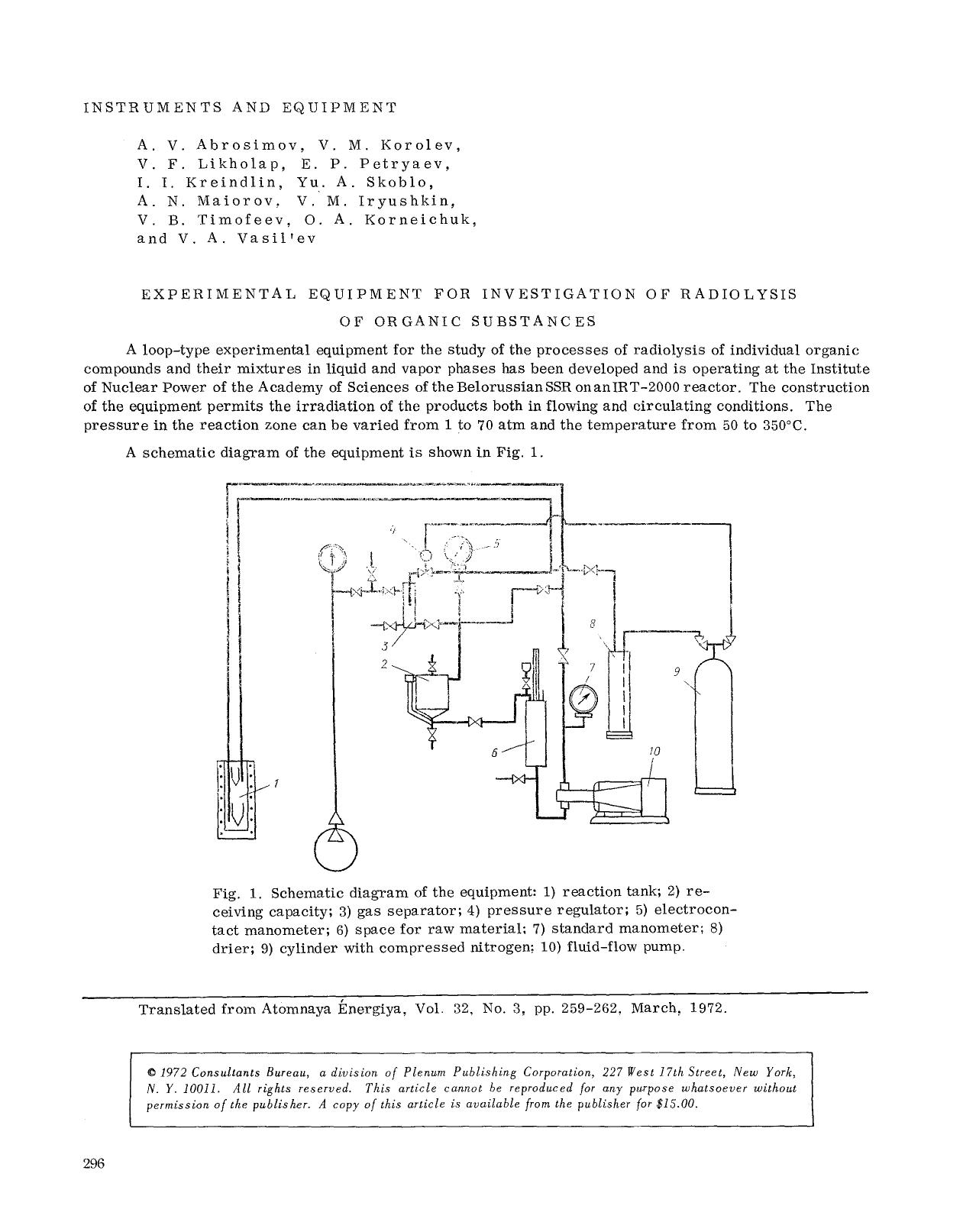 Instruments and equipment by Unknown