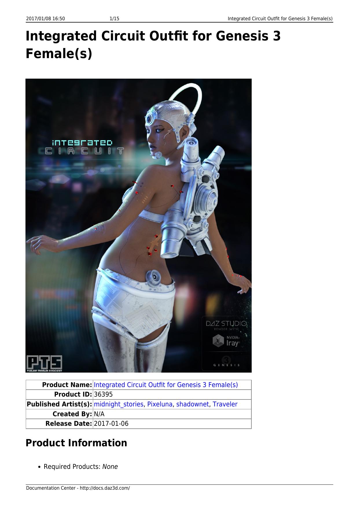 Integrated Circuit Outfit for Genesis 3 Female(s) by Unknown