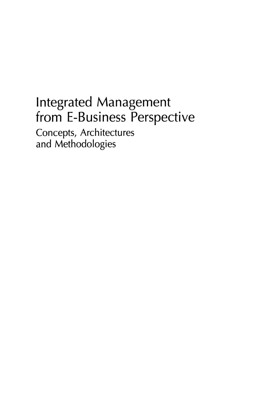 Integrated Management from E-Business Perspective: Concepts, Architectures and Methodologies by Pradeep Kumar Ray (auth.)