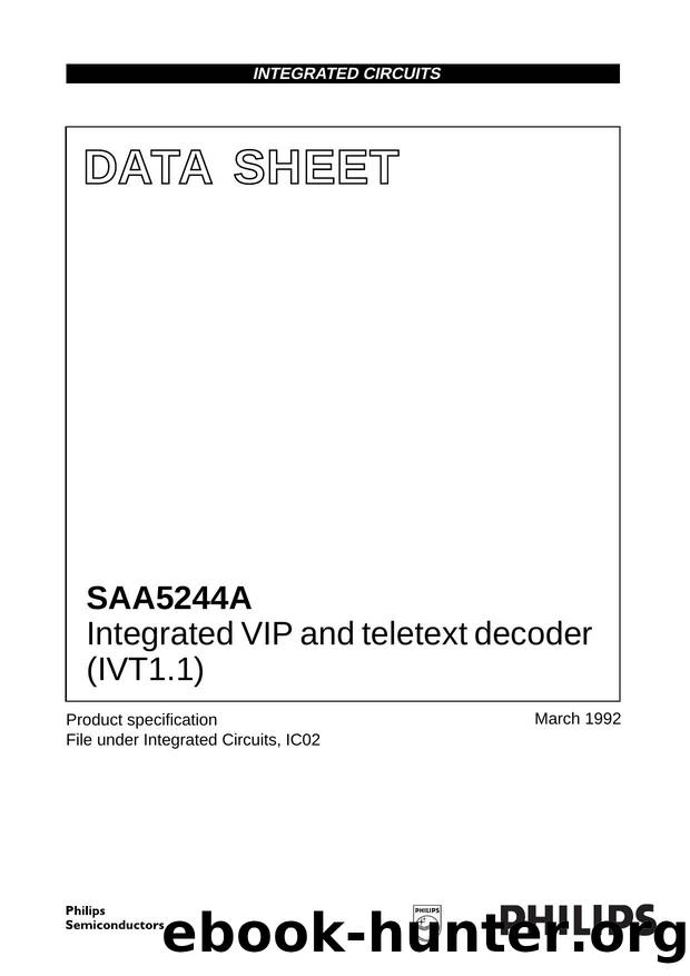 Integrated VIP and teletext decoder (IVT1.1) by Philips Semiconductors