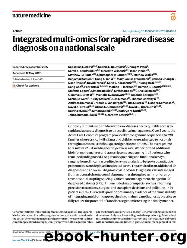 Integrated multi-omics for rapid rare disease diagnosis on a national scale by unknow
