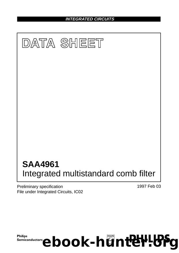 Integrated multistandard comb filter by Philips Semiconductors
