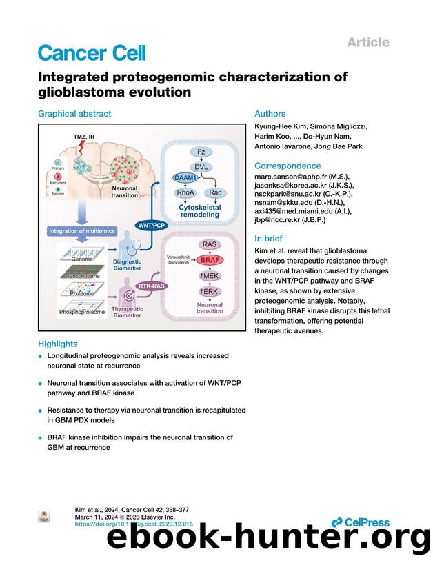 Integrated proteogenomic characterization of glioblastoma evolution by unknow