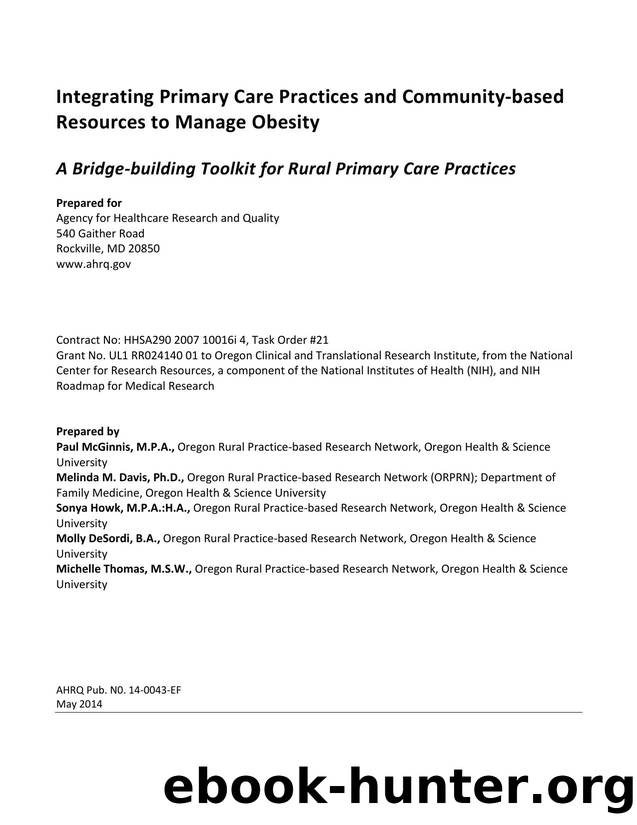 Integrating Primary Care Practices and Community-based Resources to Manage Obesity by Agency for Healthcare Research and Quality (AHRQ)
