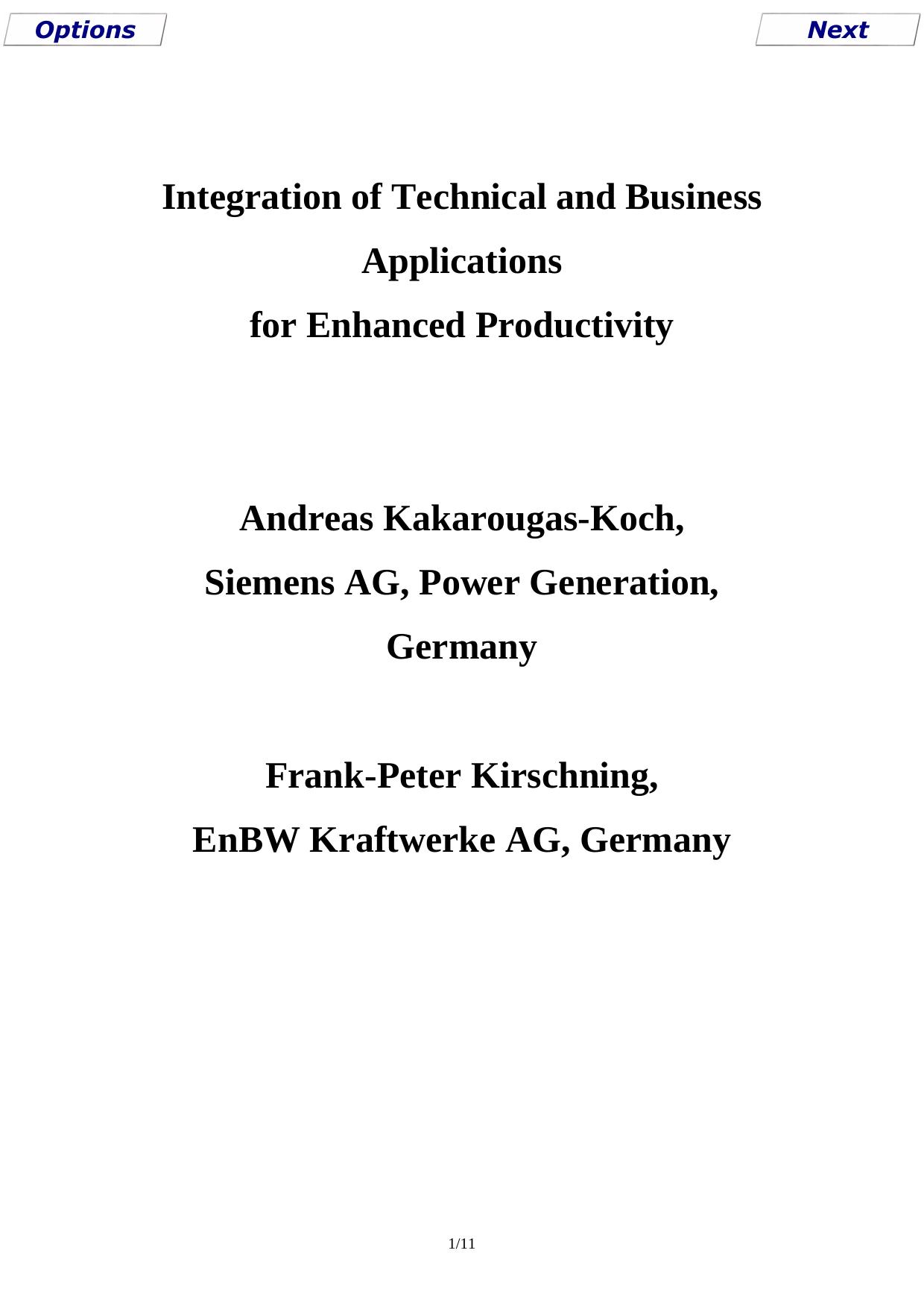 Integration of Technical and Business Applications for Enhanced Productivity by Secure Data Services (01425 621262)