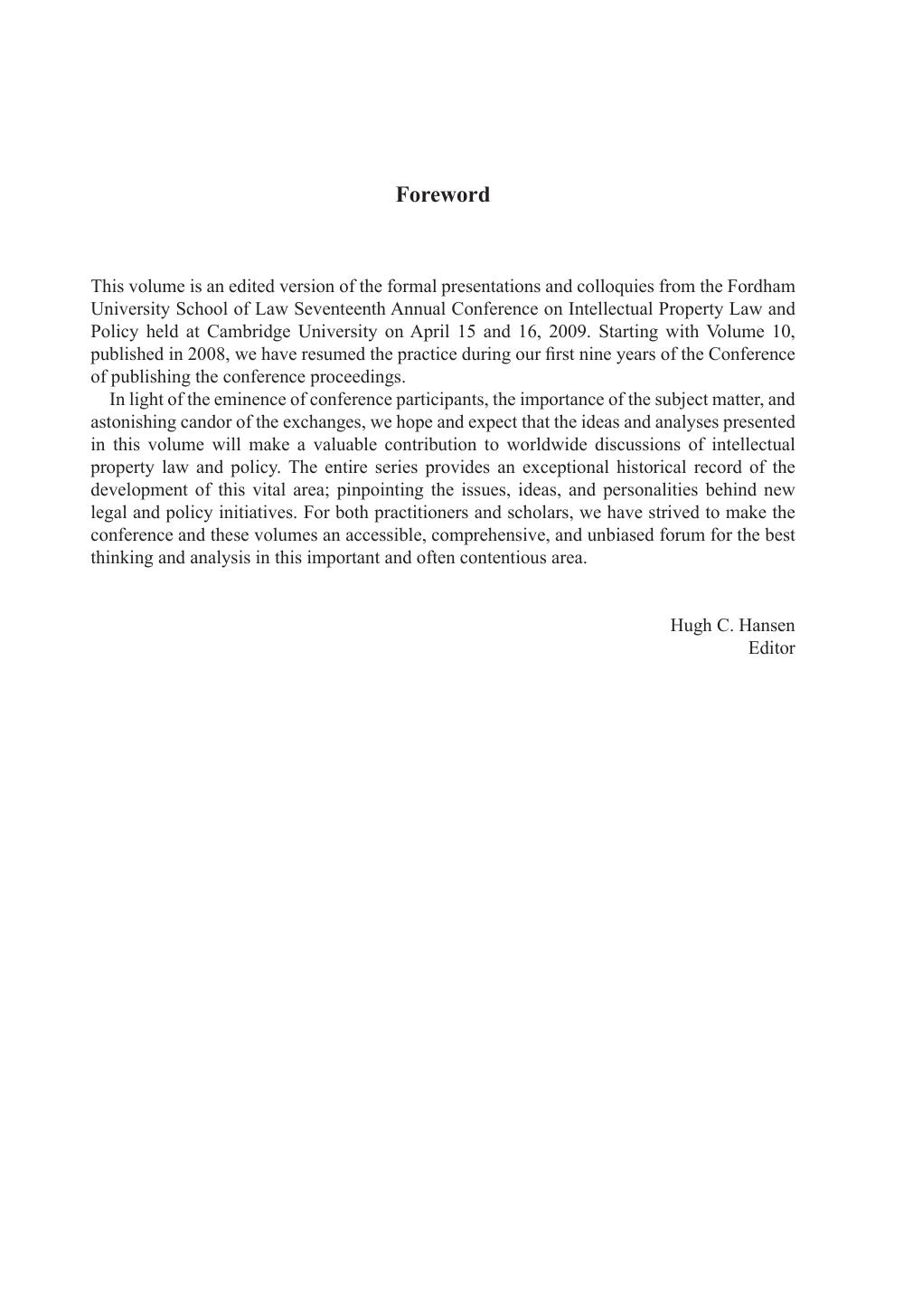 Intellectual Property Law and Policy Volume 12 by Hugh C. Hansen (editor)