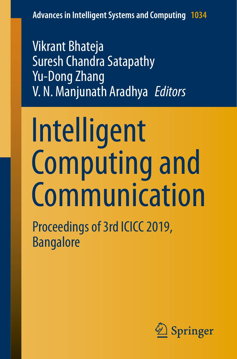 Intelligent Computing and Communication by Unknow