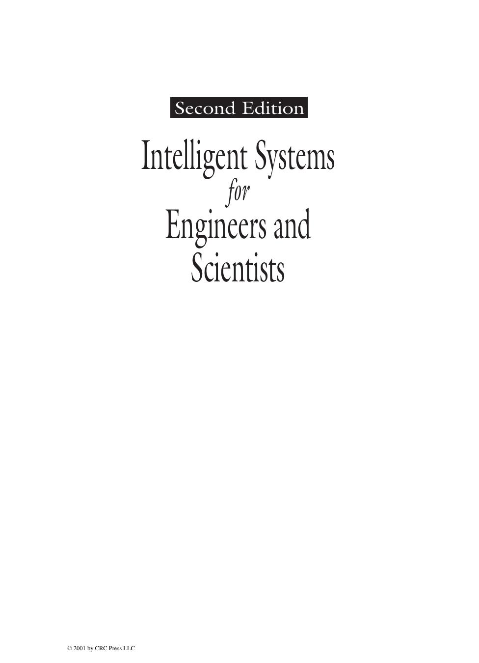Intelligent Systems for Engineers and Scientists by Unknown