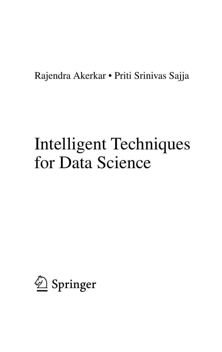 Intelligent Techniques for Data Science by Rajendra Akerkar Priti Srinivas Sajja