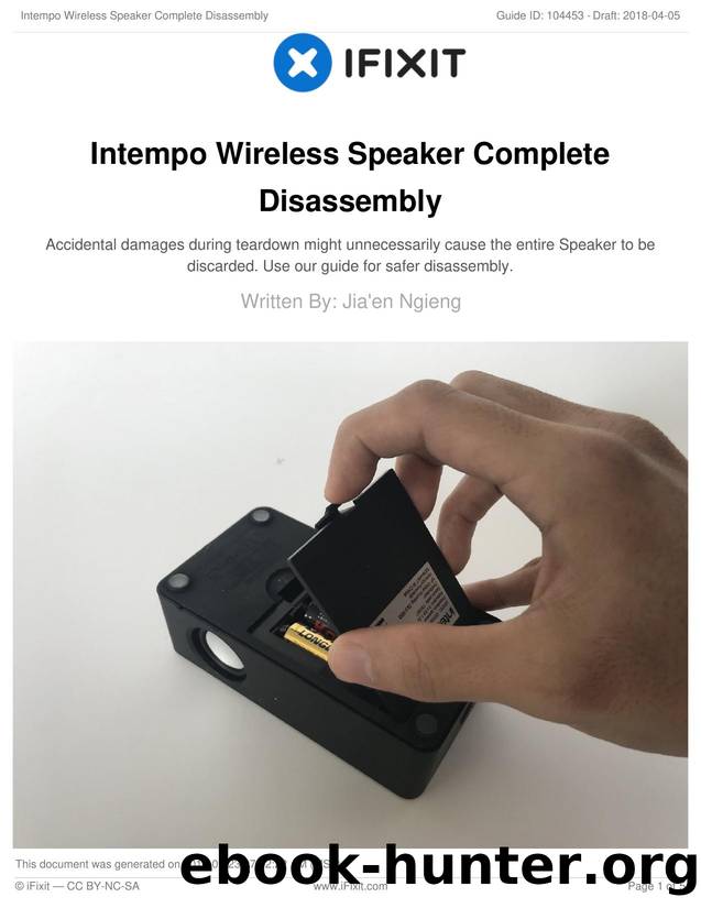 Intempo Wireless Speaker Complete Disassembly by Unknown