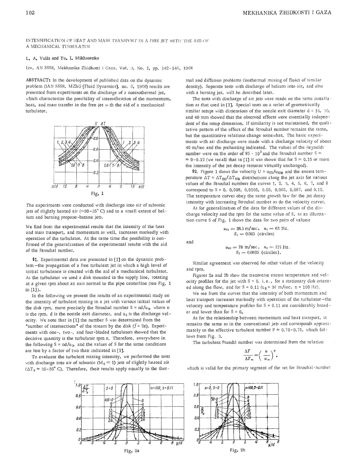 Intensification of heat and mass transport in a free jet with the aid of a mechanical turbulator by Unknown