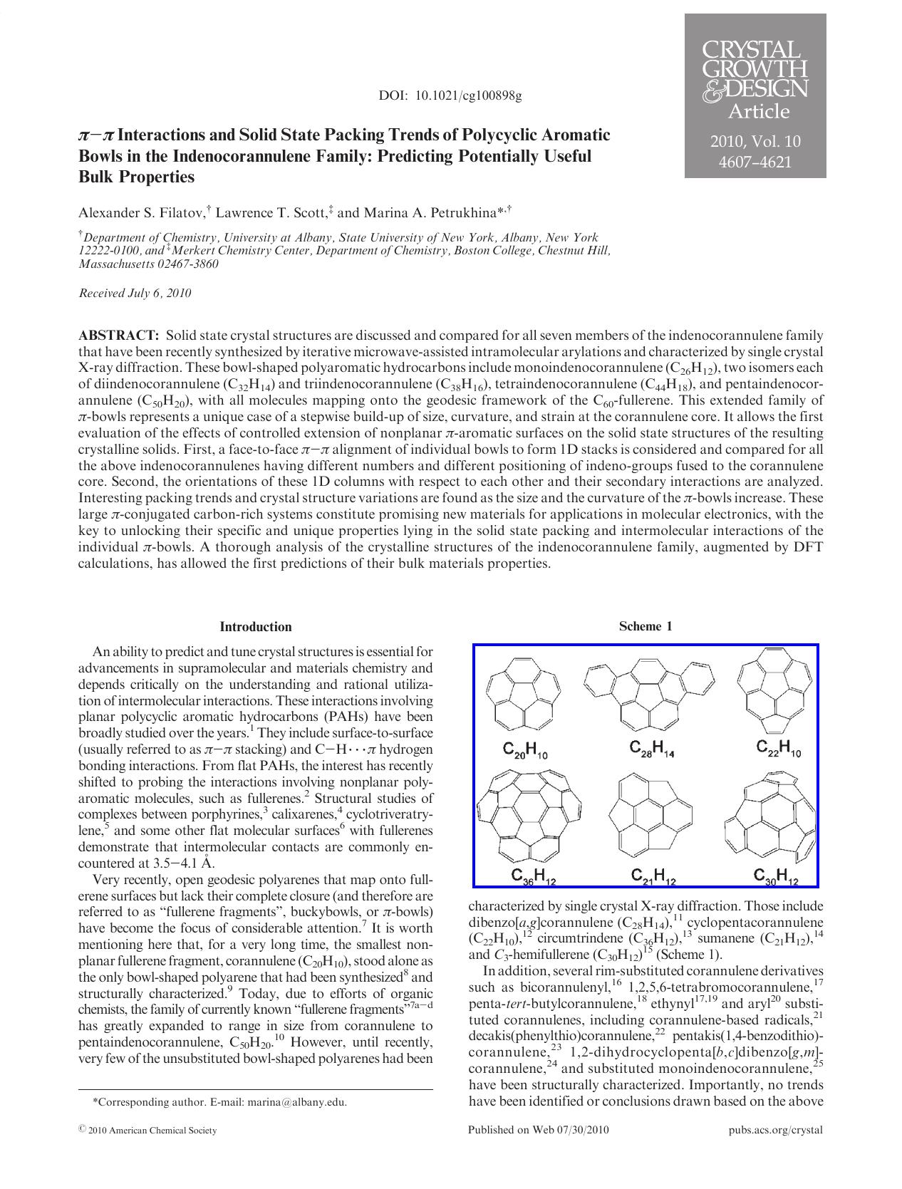 Interactions and Solid State Packing Trends of Polycyclic Aromatic Bowls in the Indenocorannulene Family: Predicting Potentially Useful Bulk Properties by Unknown