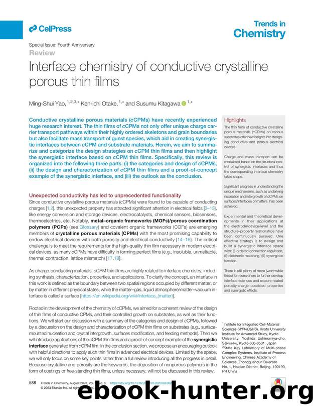 Interface chemistry of conductive crystalline porous thin films by Ming-Shui Yao & Ken-ichi Otake & Susumu Kitagawa