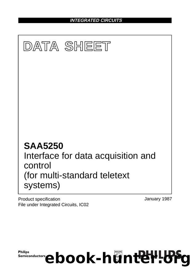 Interface for data acquisition and control (for multi-standard teletext systems) by Philips Semiconductors