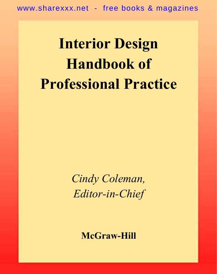 Interior Design Handbook of Professional Practice by Cindy Coleman Interior Design Magazine