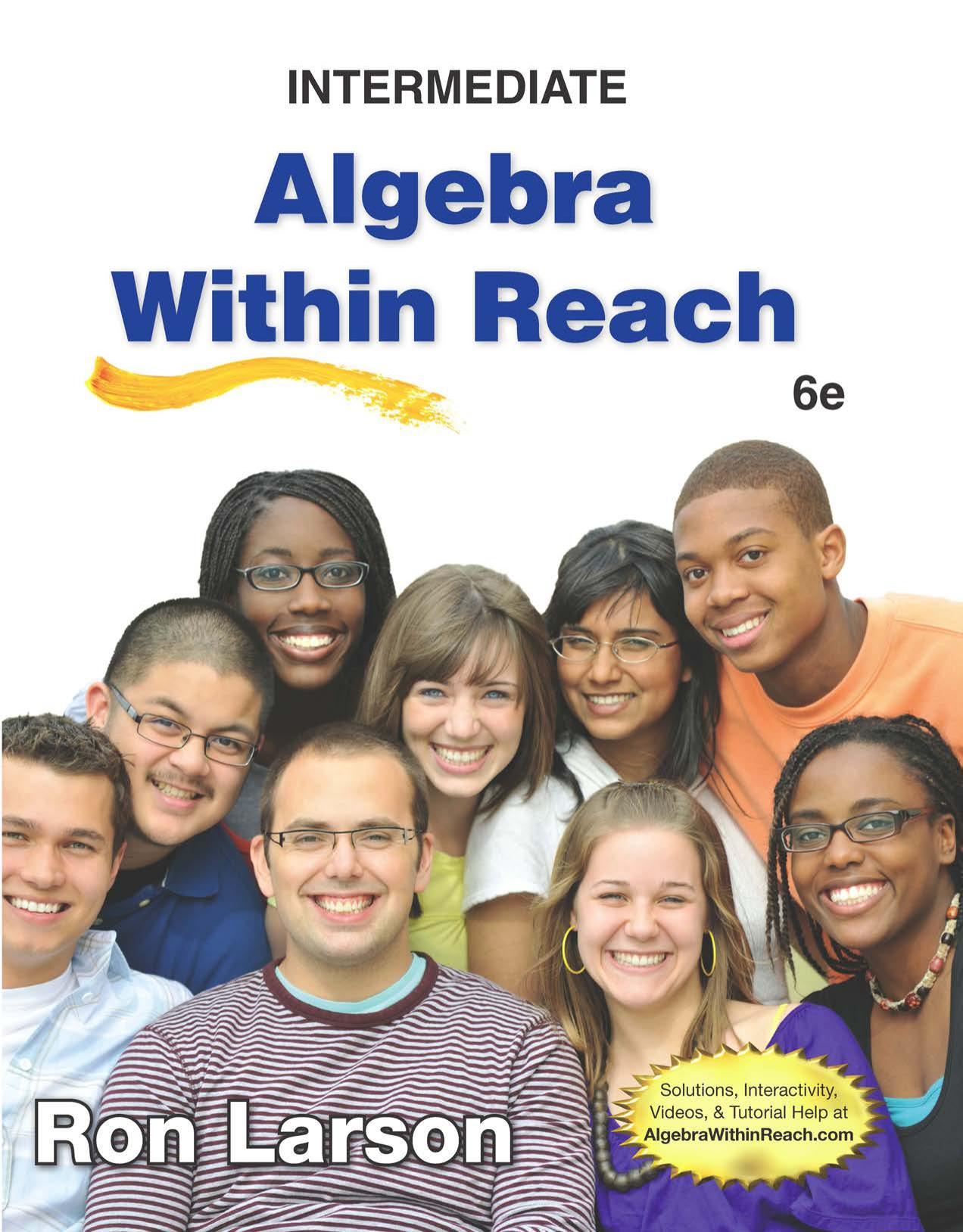Intermediate Algebra Within Reach by Ron Larson