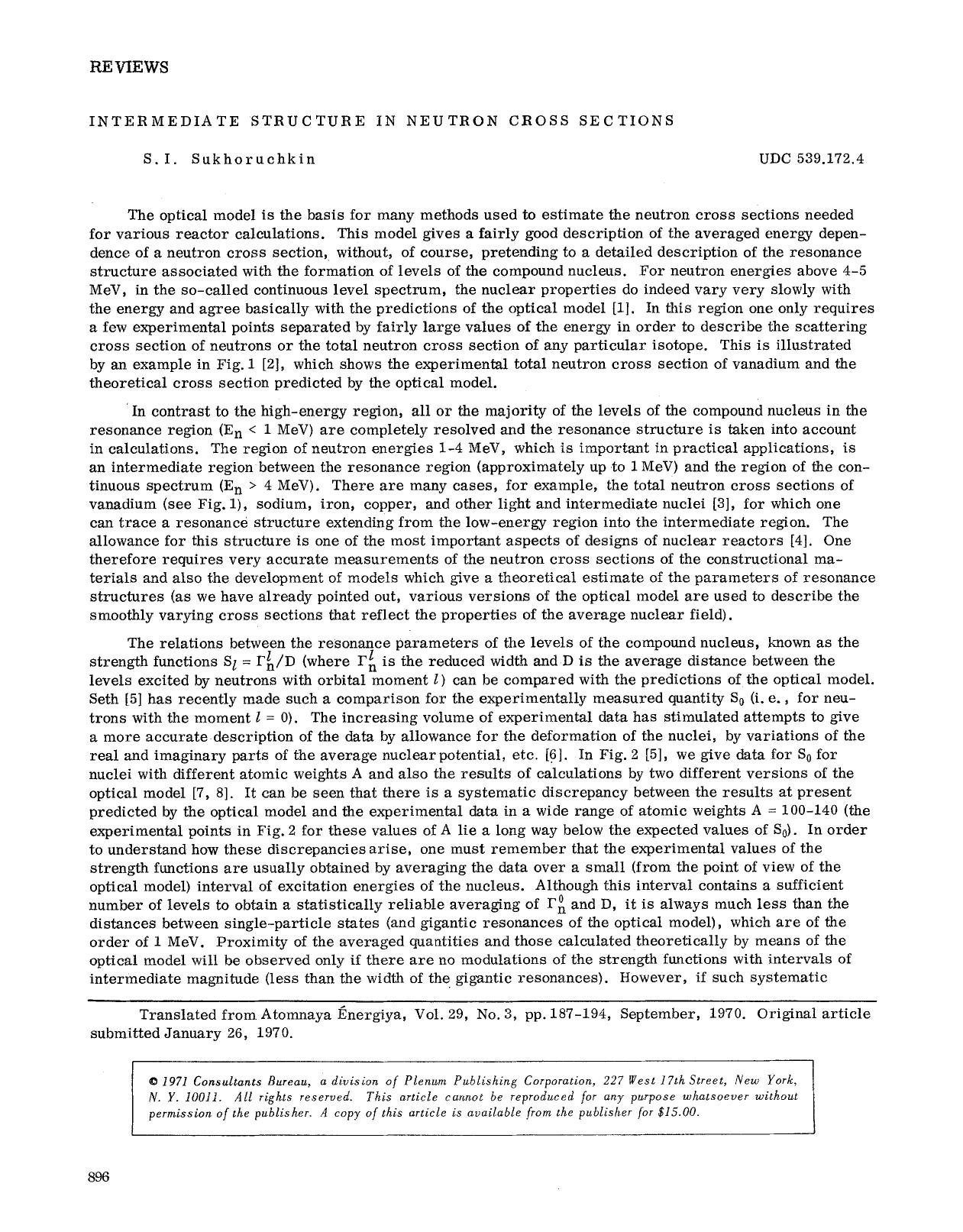 Intermediate structure in neutron cross sections by Unknown