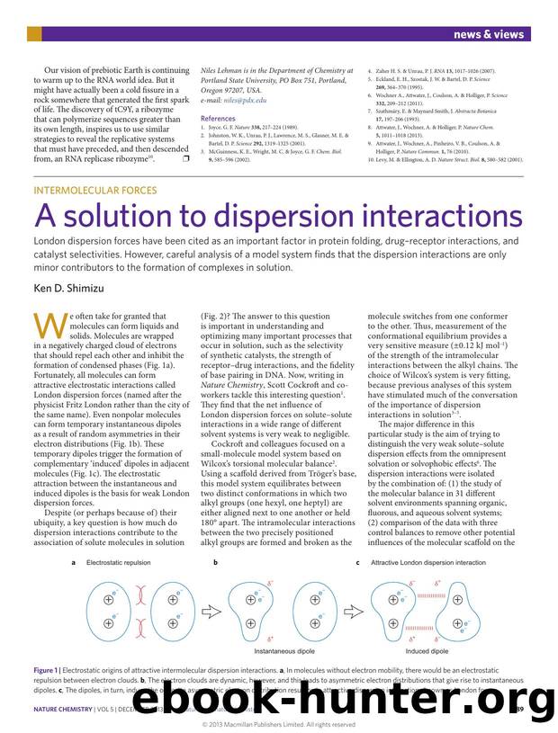 Intermolecular forces: A solution to dispersion interactions by Ken D. Shimizu