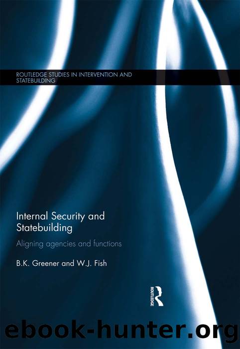 Internal Security and Statebuilding: Aligning Agencies and Functions by B. K. Greener & W. J. Fish