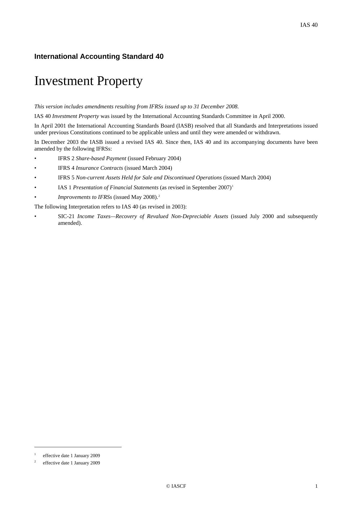 International Accounting Standard 40 by ncollins