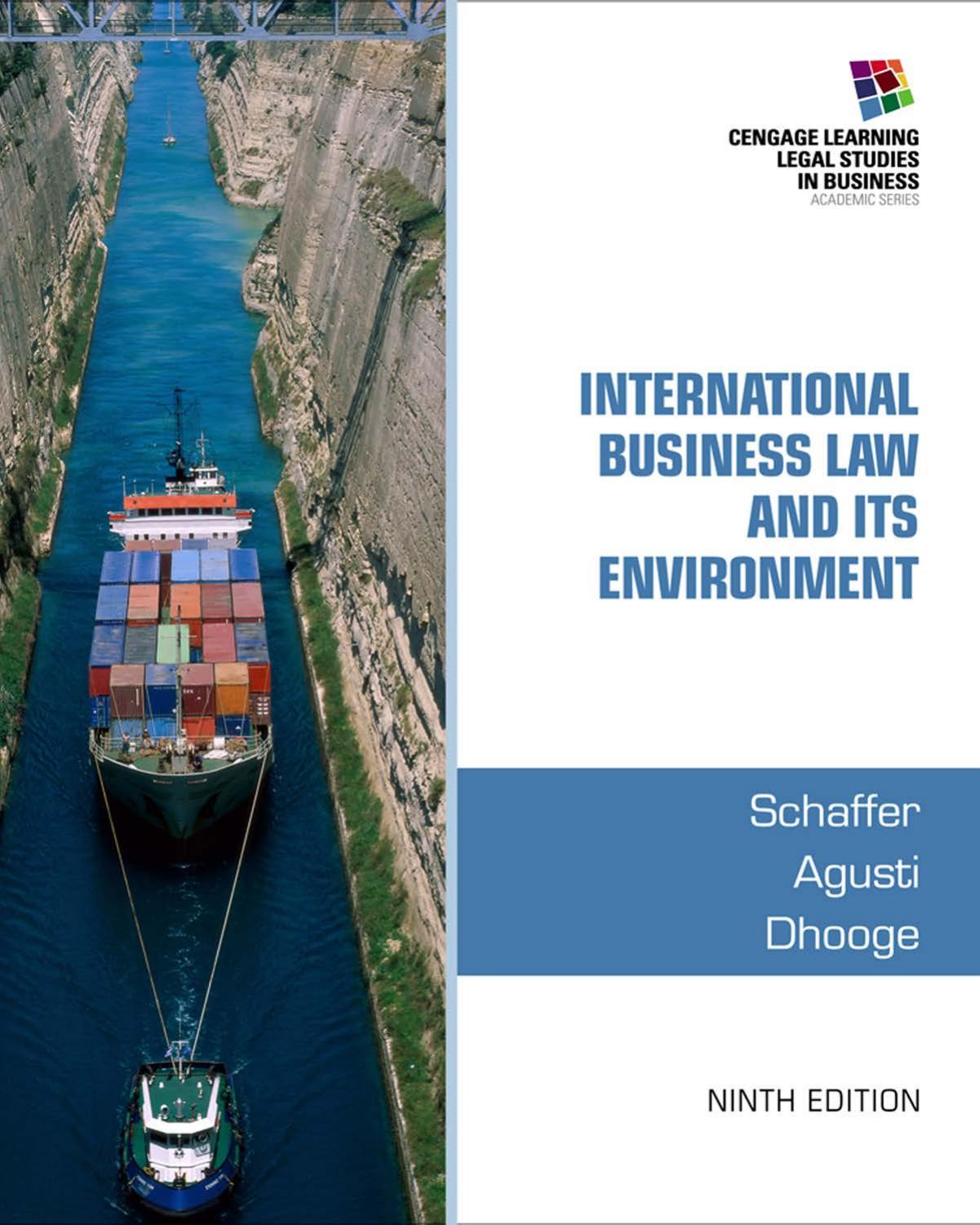 International Business Law and Its Environment by Richard Schaffer; Filiberto Agusti; Lucien Dhooge