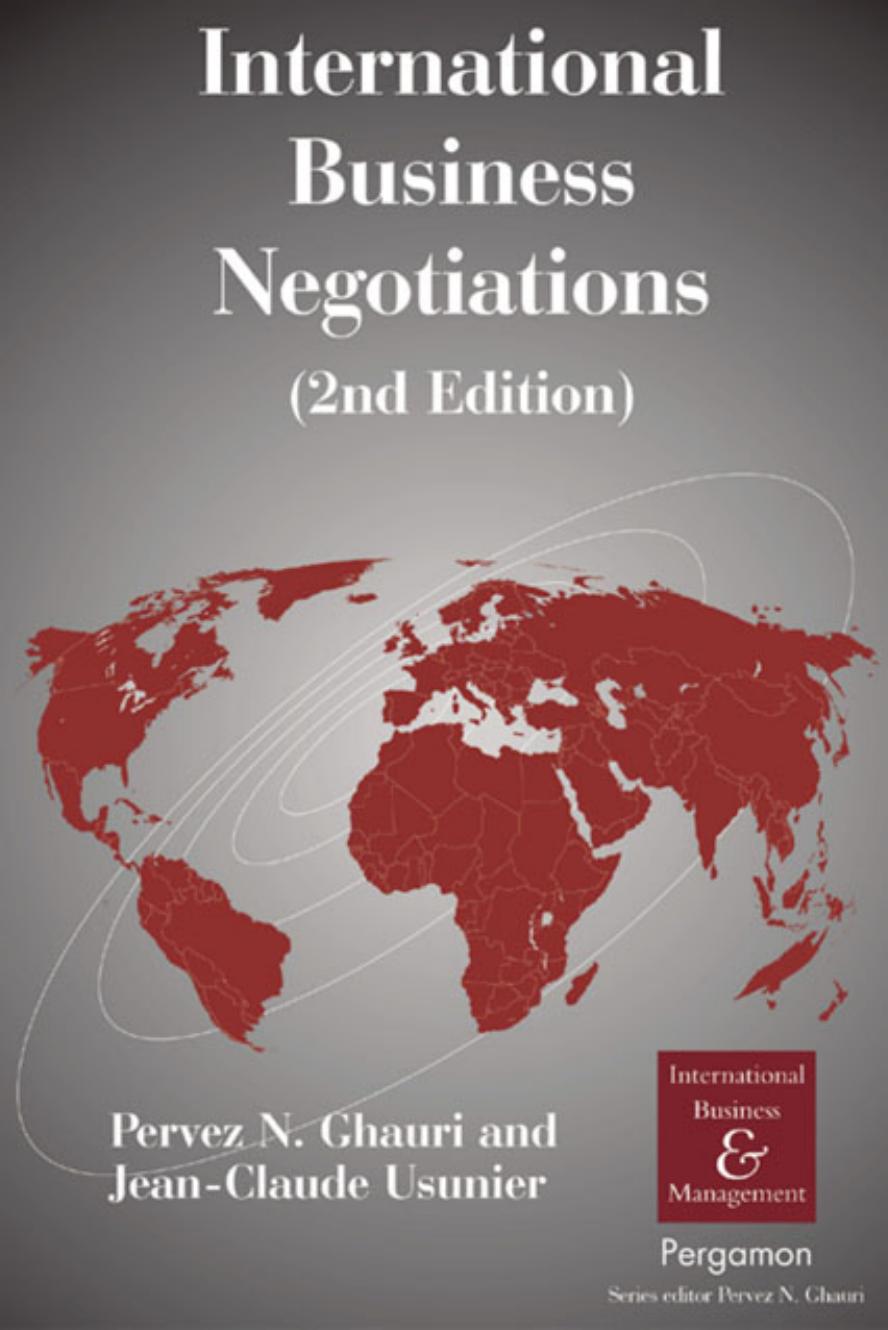 International Business Negotiations by Pervez N. Ghauri