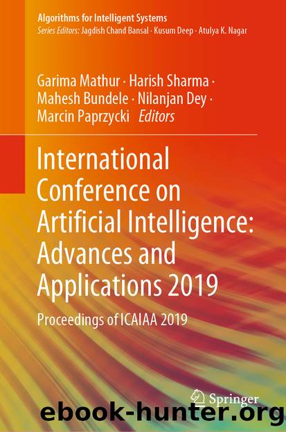 International Conference on Artificial Intelligence: Advances and Applications 2019 by Unknown