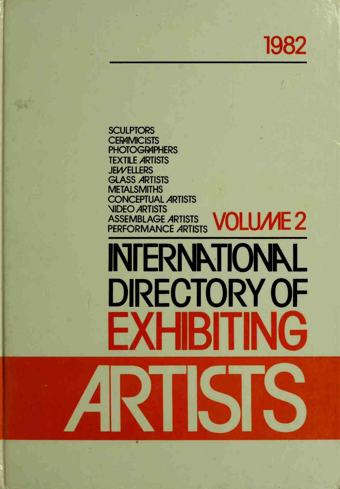 International Directory of Exibiting Artists Vol 2 (Art Ebook) by Unknown
