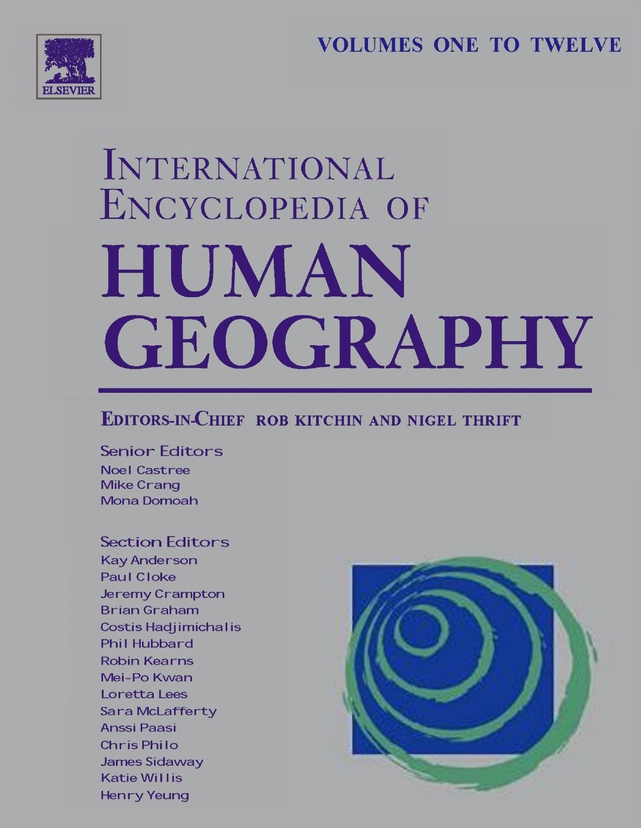International Encyclopedia of Human Geography by Unknown