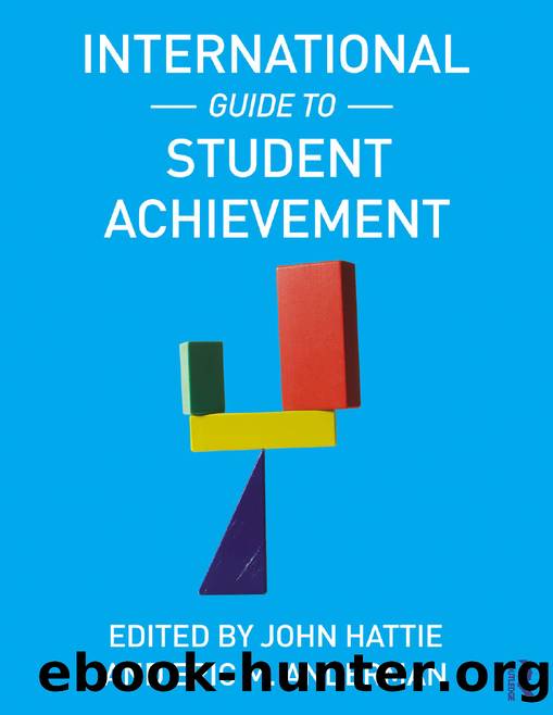 International Guide to Student Achievement by Hattie John;Anderman Eric M.;