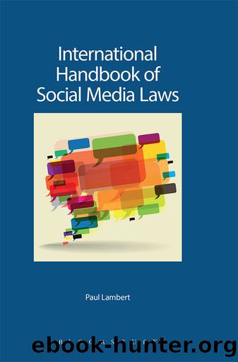 International Handbook of Social Media Laws by Lambert Paul;