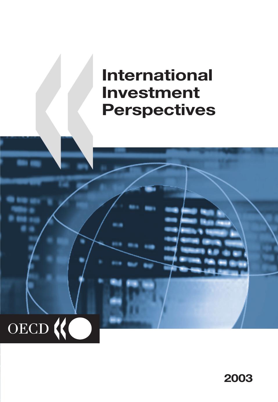 International Investment Perspectives 2003 by Organisation for Economic Co-Operation and Development