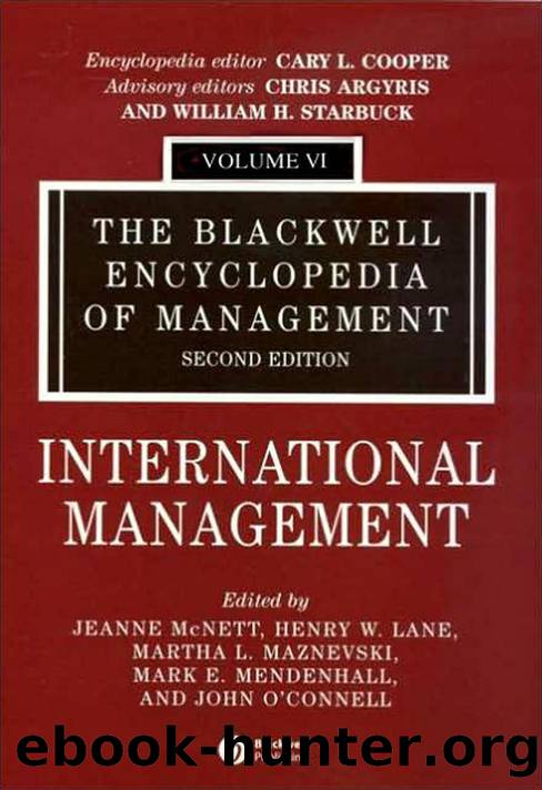 International Management (Blackwell Encyclopaedia of Management) (Volume 6) [2 ed.] by Unknown