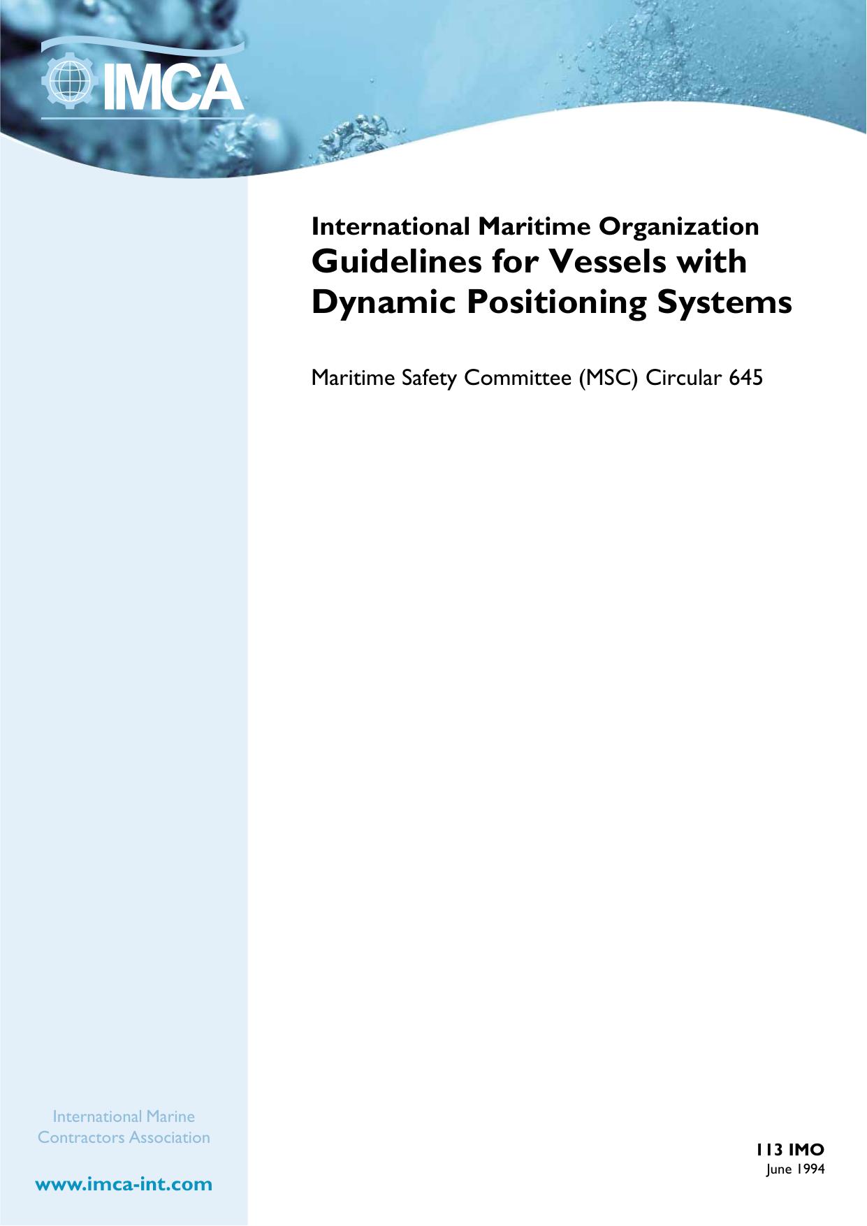 International Maritime Organization by Nina Adams Senior Administrator