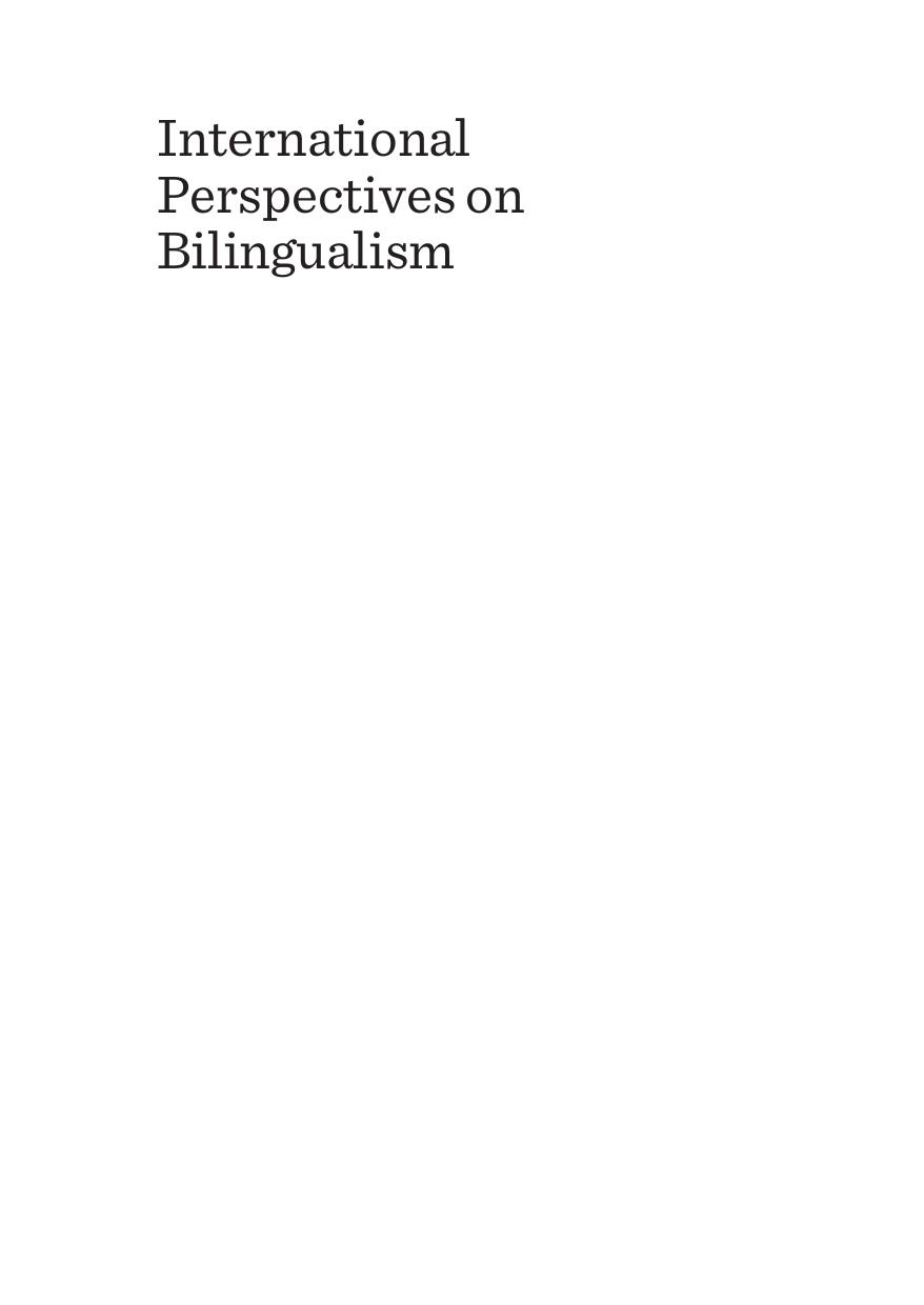International Perspectives on Bilingualism by Lydia Sciriha (editor)