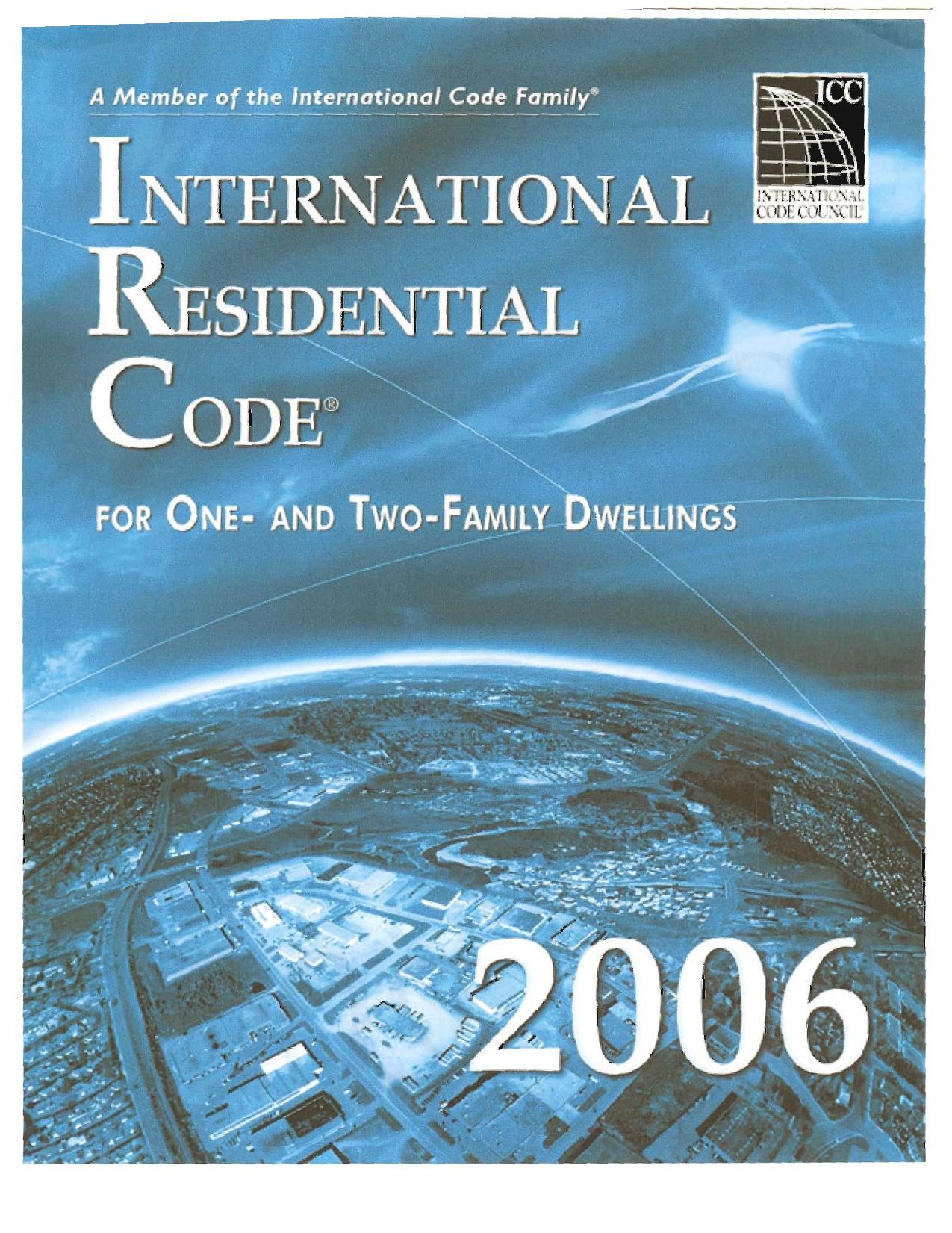 International Residential Code for One- and Two-Family Dwellings 2006 by International Code Council (ICC)) International Code Council