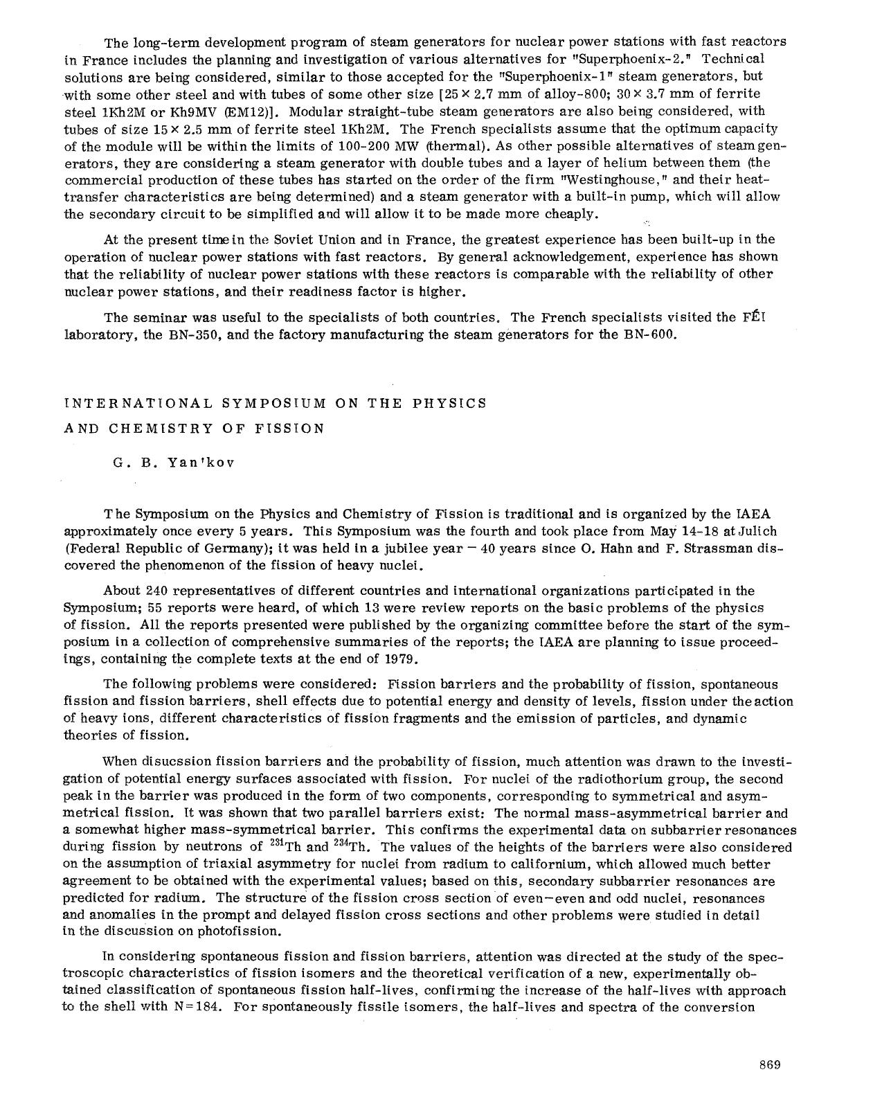 International Symposium on the Physics and Chemistry of Fission by Unknown