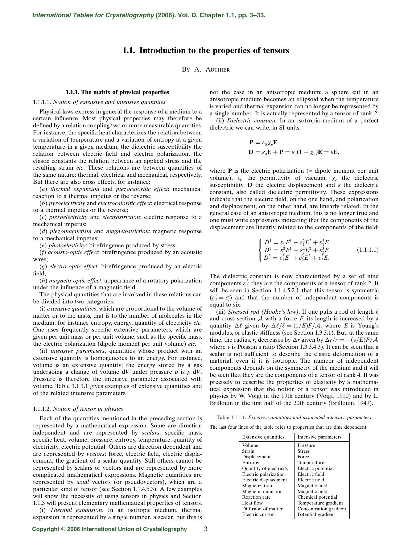 International Tables for Crystallography Volume D: Physical properties of crystals by A. Authier (auth.) A. Authier (eds.)