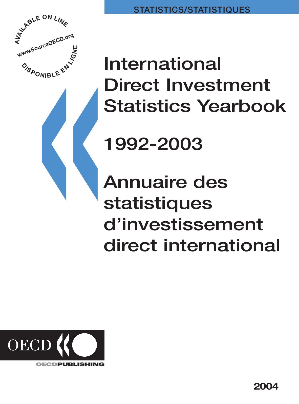 International direct investment statistics yearbook = Annuaire des statistiques dâinvestissement direct international by OECD
