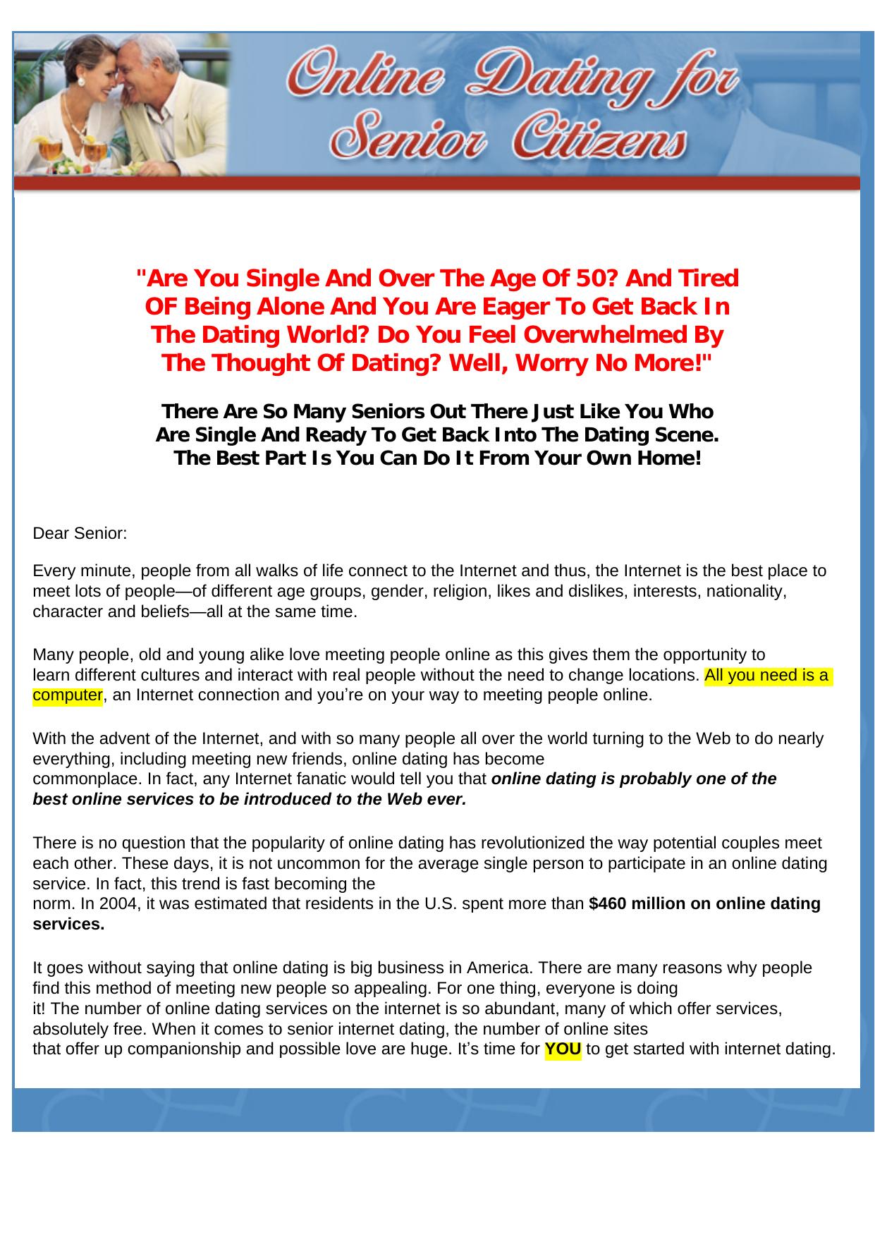 Internet Dating For Seniors. by Best of Kuszter's Collection