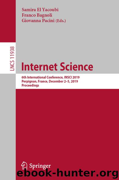 Internet Science by Samira El Yacoubi & Franco Bagnoli & Giovanna Pacini