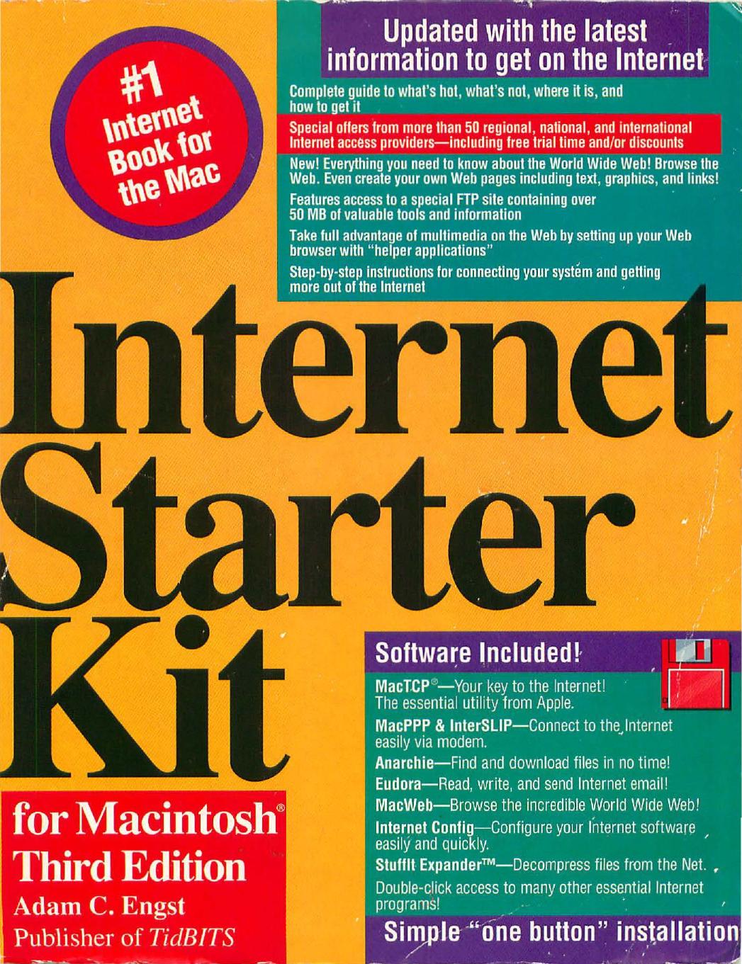 Internet starter kit for Macintosh disk. by Engst Adam C