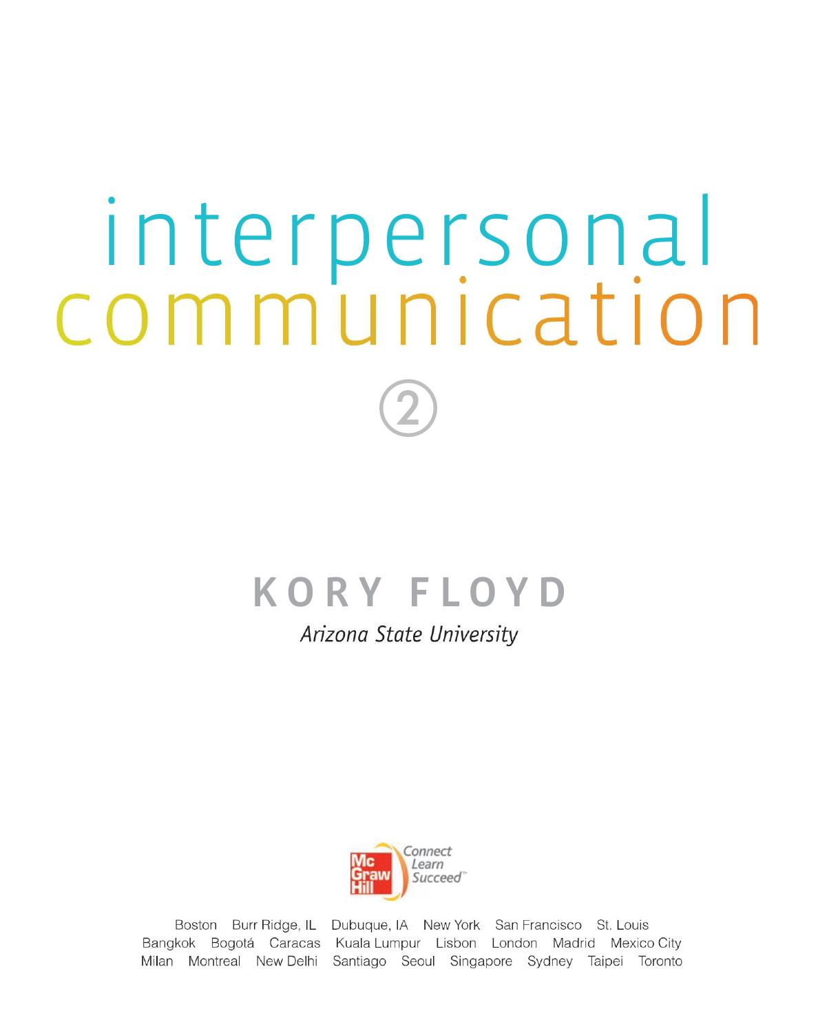 Interpersonal Communication by Kory Floyd