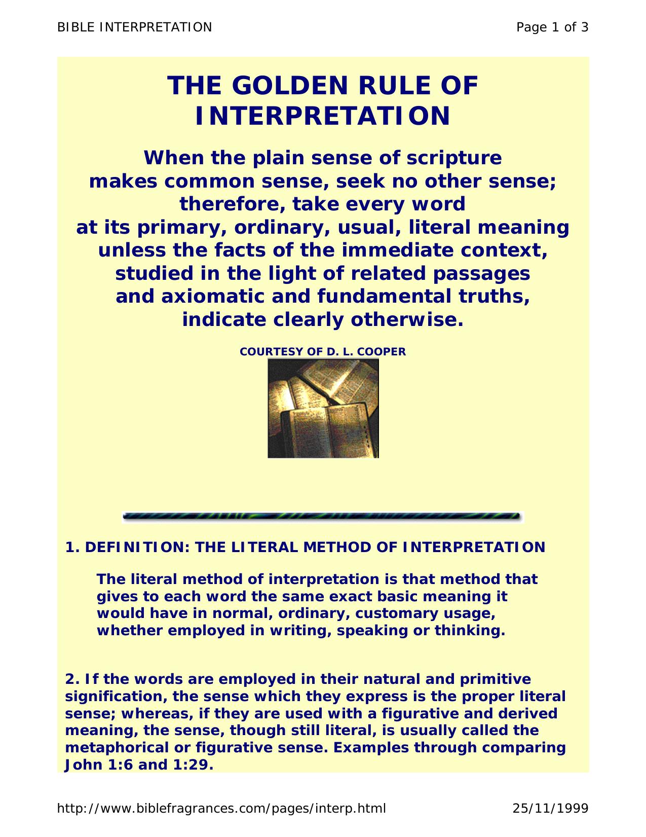 Interpretation of Prophecy by Dwight Pentecost