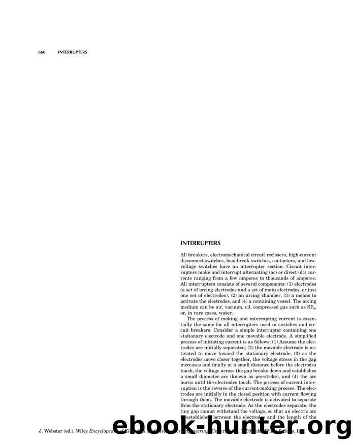 Interrupters". In: Wiley Encyclopedia of Electrical and Electronics Engineering by Unknown