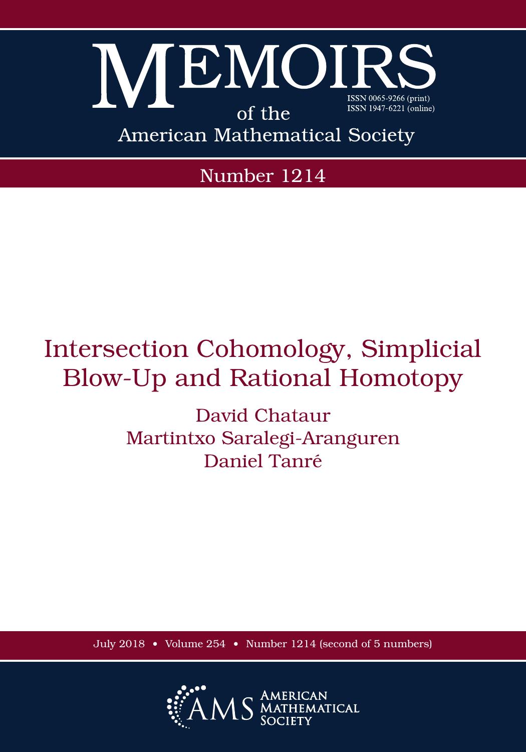 Intersection Cohomology, Simplicial Blow-Up and Rational Homotopy by David Chataur; Martintxo Saralegi-Aranguren; Daniel Tanré
