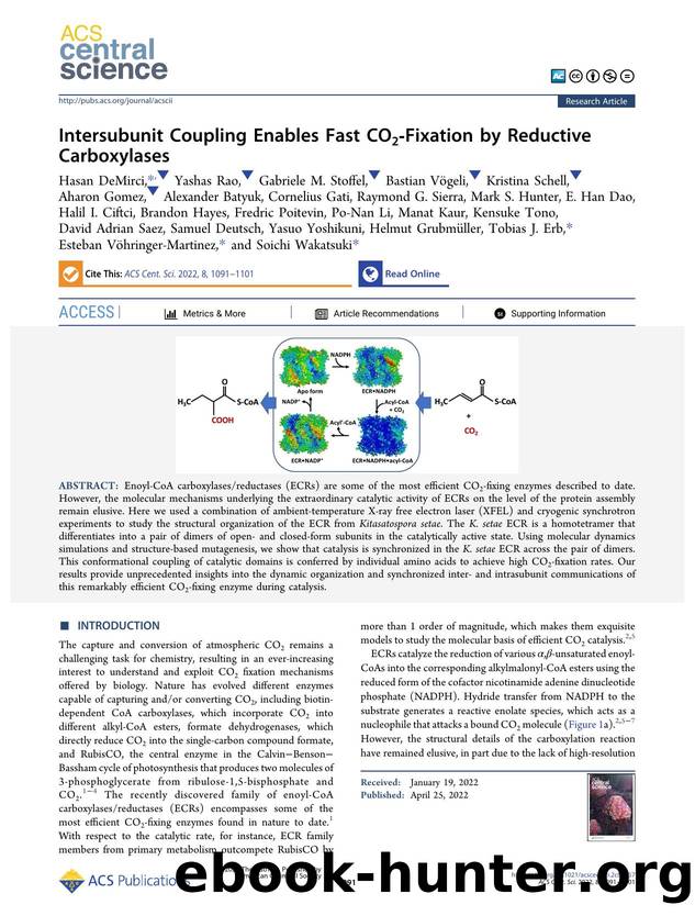 Intersubunit Coupling Enables Fast CO2âFixation by Reductive Carboxylases by unknow