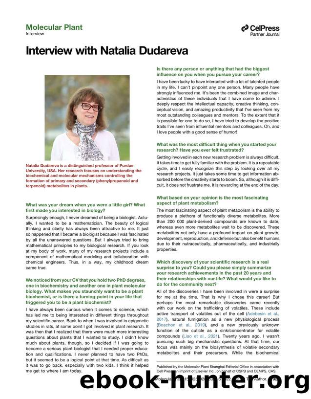 Interview with Natalia Dudareva by Unknown