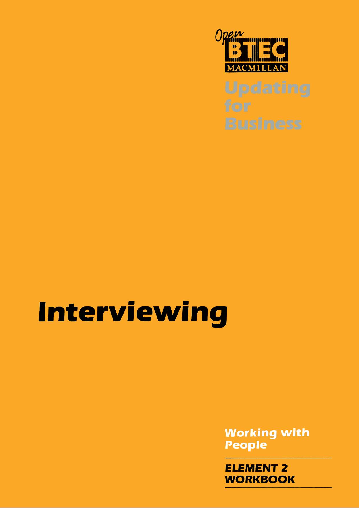 Interviewing by Lynn Earnshaw (eds.)